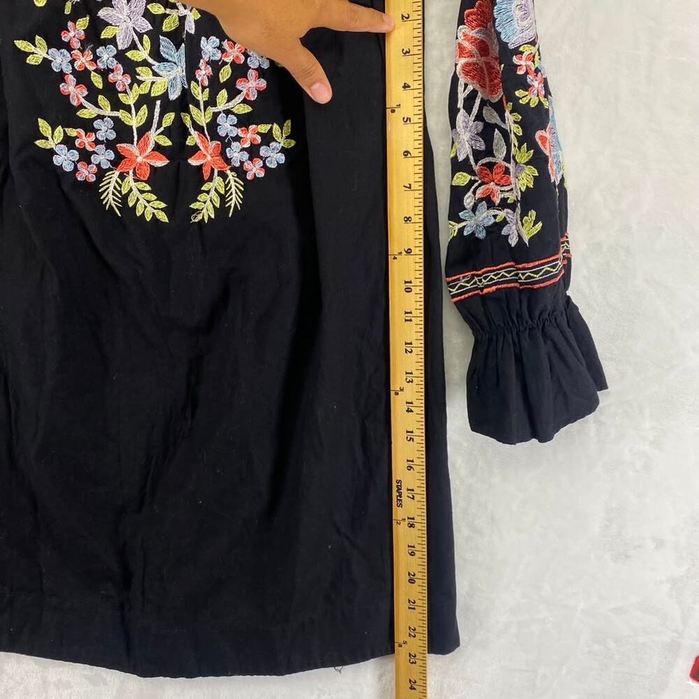 Free People Women's Fleur Du Jour Mini Embroidered Dress 100% Cotton Sz S - Picture 10 of 10
